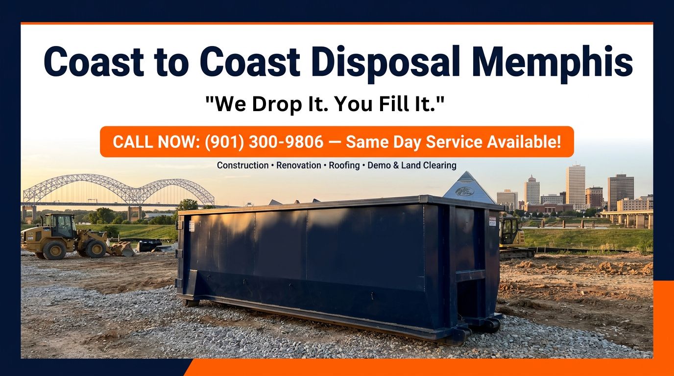 concrete dumpster rental heavy debris Memphis TN