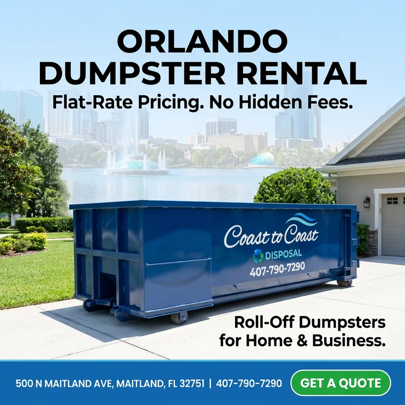 Roll-off dumpster rental in Ocoee