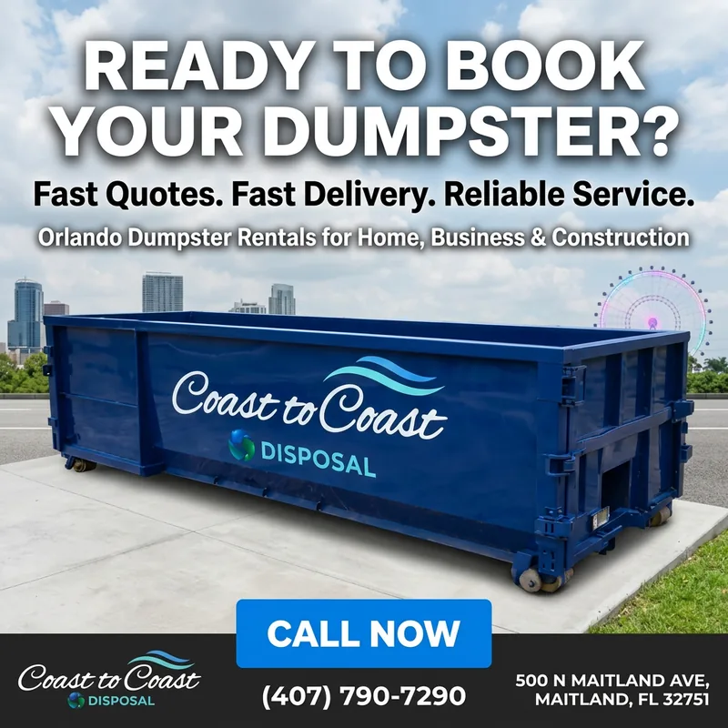Roll-off dumpster rental in Clermont