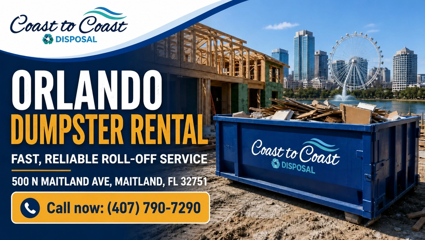 Coast to Coast Disposal roll-off dumpster serving Winter Park, FL